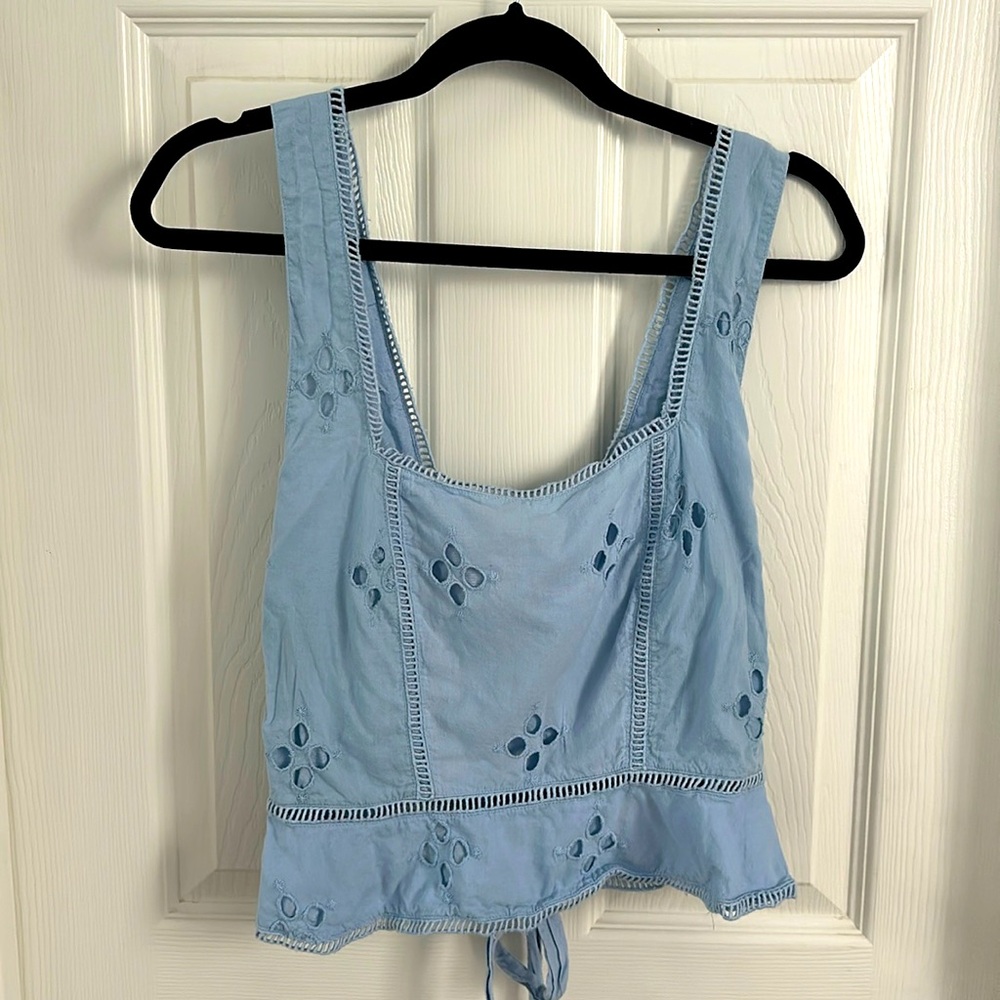 Free People tie back crop top XL
